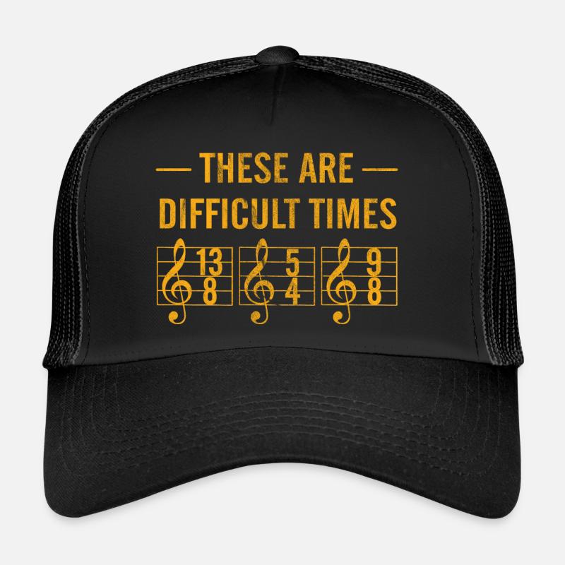 These are difficult times - Trucker Cap - black/black