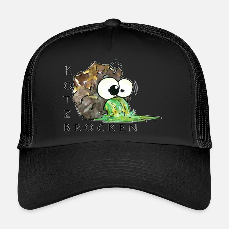 Kotzbrocken - Trucker Cap - Schwarz/Schwarz