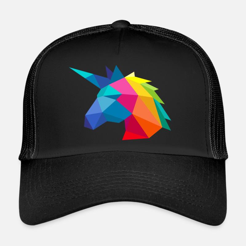 Unicorn minimalist in rainbow colours Trucker Cap