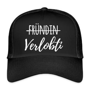 Schweizerdeutsch Freundin Verlobte - Trucker Cap - Schwarz/Schwarz - Vorne