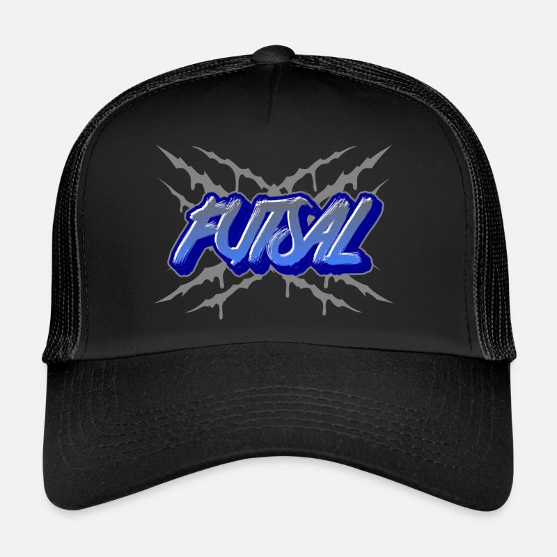 Futsal Street Style Graffiti Design - Trucker Cap - black/black