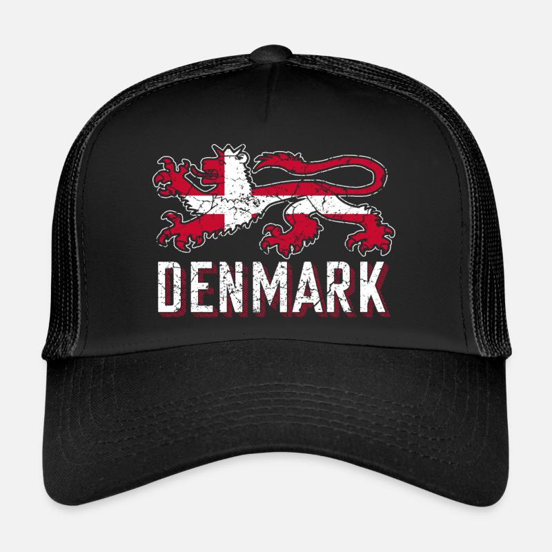 Dänemark - Trucker Cap - Schwarz/Schwarz