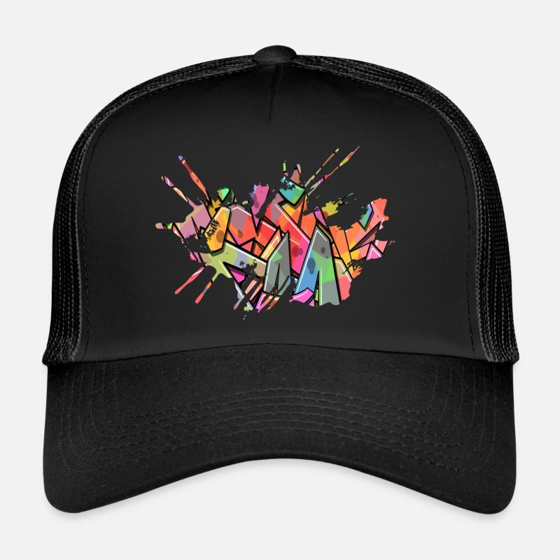 Style graffiti Splash hip hop couleurs peintre couleur Casquette trucker 