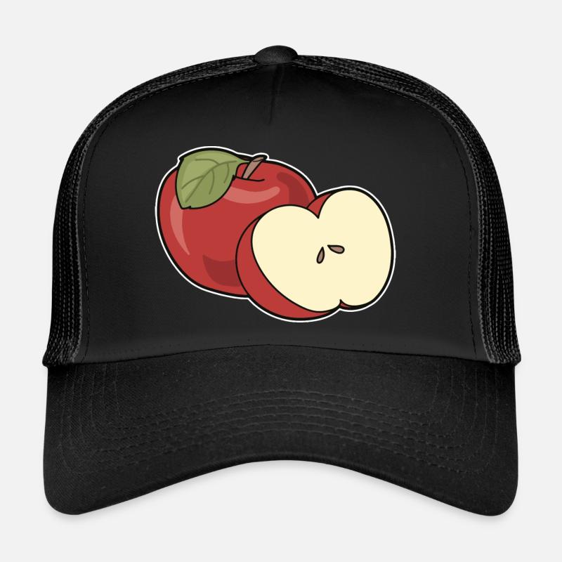 Apfel - Trucker Cap - Schwarz/Schwarz