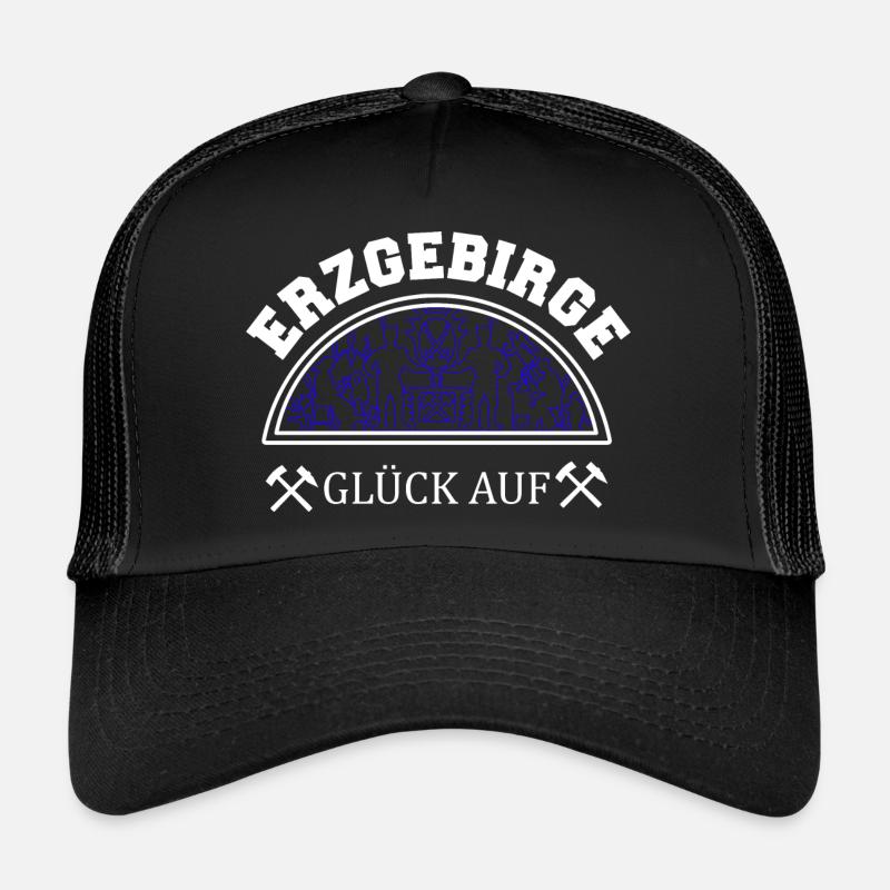 Tradition im Erzgebirge - Trucker Cap - Schwarz/Schwarz