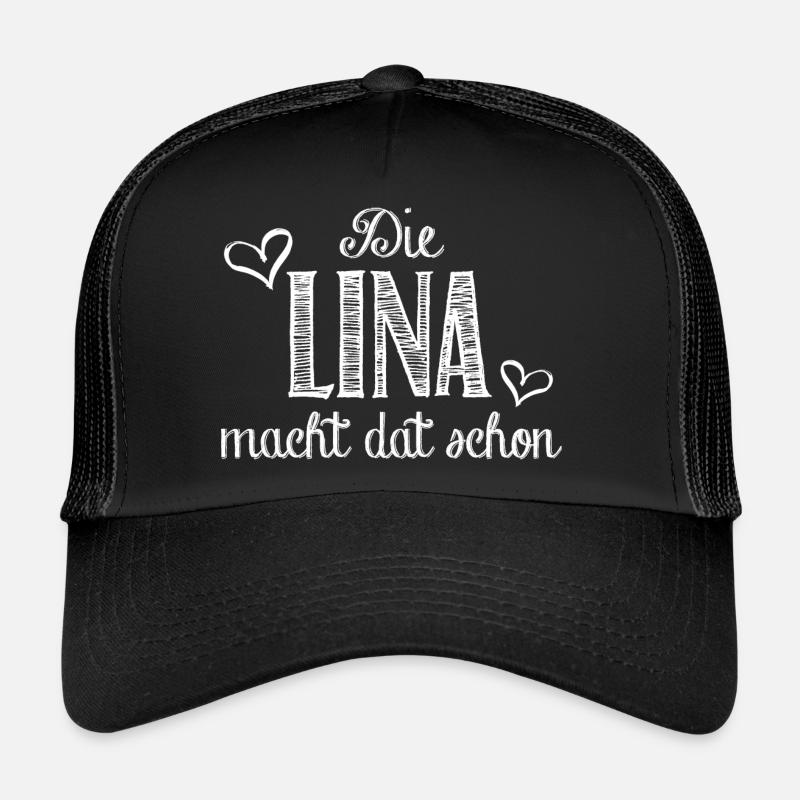 lina - Trucker Cap - Schwarz/Schwarz