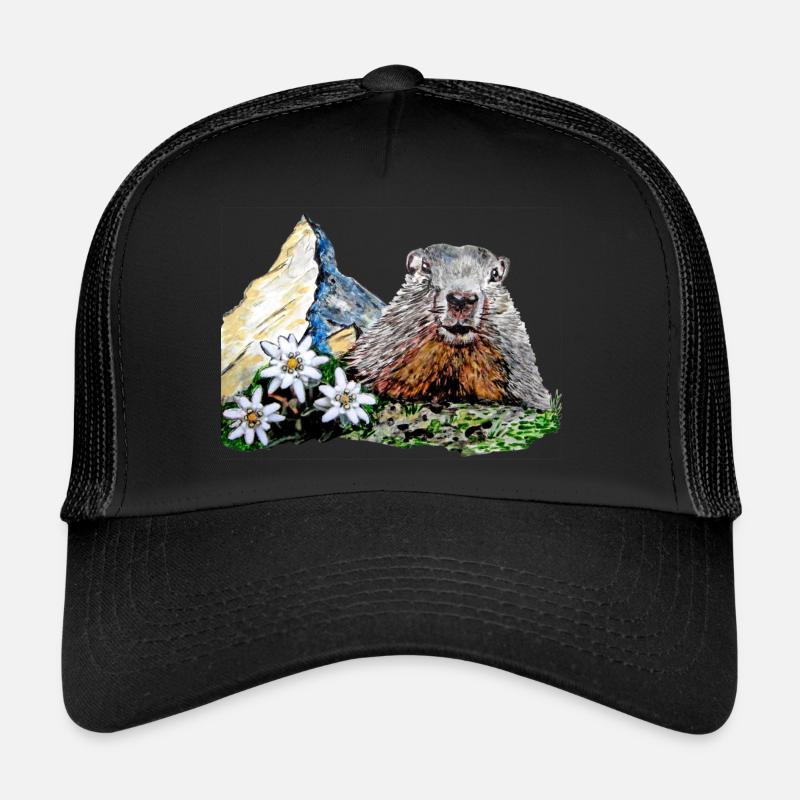 Silhouette Alps Matterhorn Marmot Trucker Cap