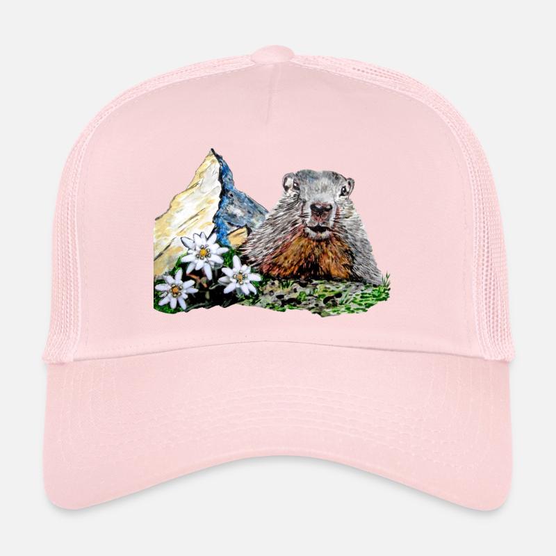 Silhouette Alpes Cervin Marmotte Casquette trucker 