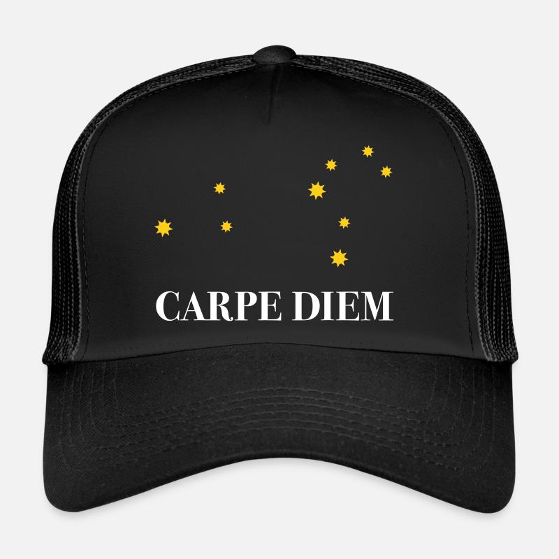 Carpe Diem use the day constellation Leo horoscope Trucker Cap