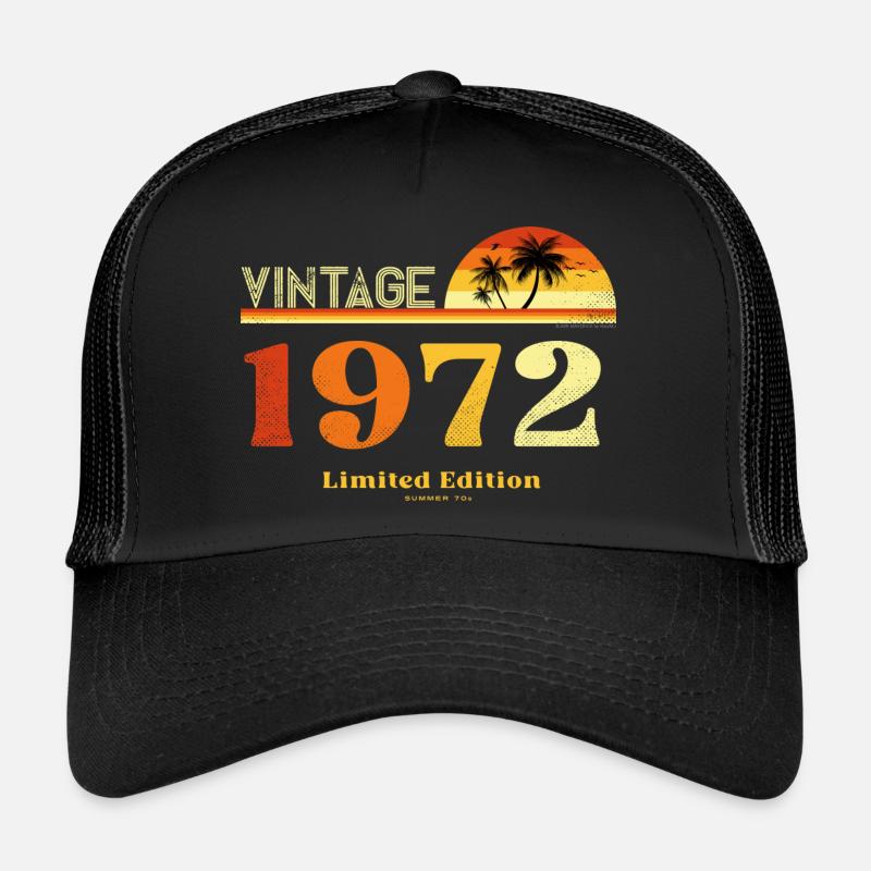 Vintage 1972 - Trucker Cap - black/black