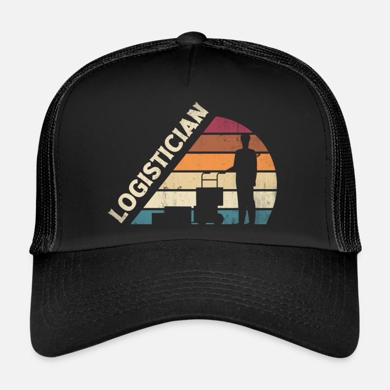 Silhouette de logisticien logistique Casquette trucker 