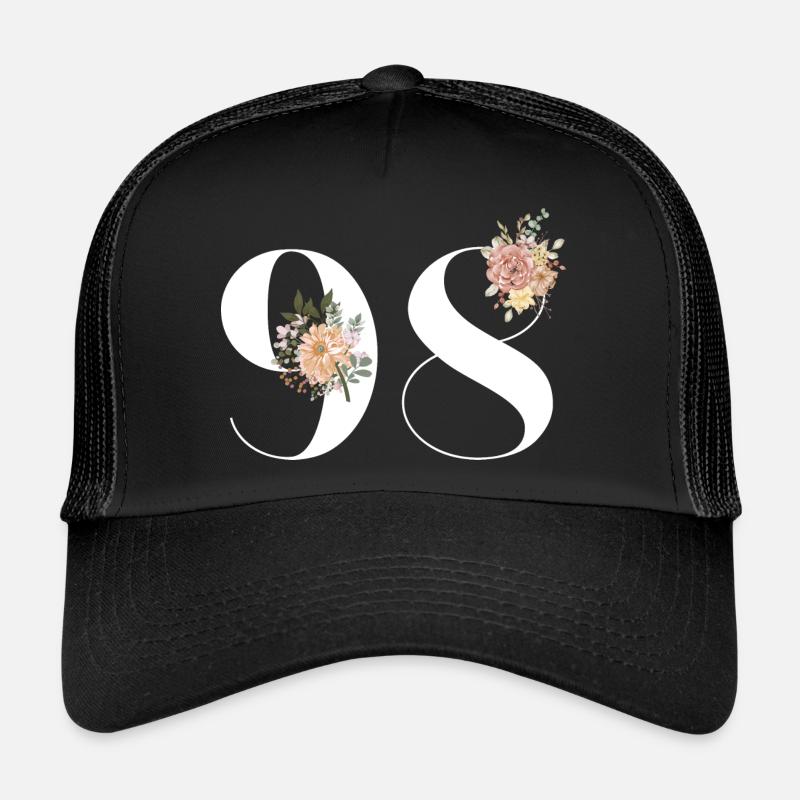 98e anniversaire fleuris (Cadeau de 98 ans) Casquette trucker 