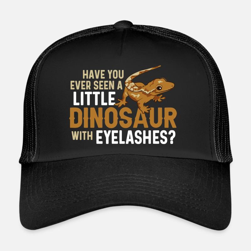 Kronengecko Eidechse Reptil Herpetologe - Trucker Cap - Schwarz/Schwarz