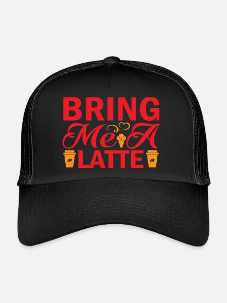 Apportez-moi un Latte - Casquette trucker  - noir/noir - Devant