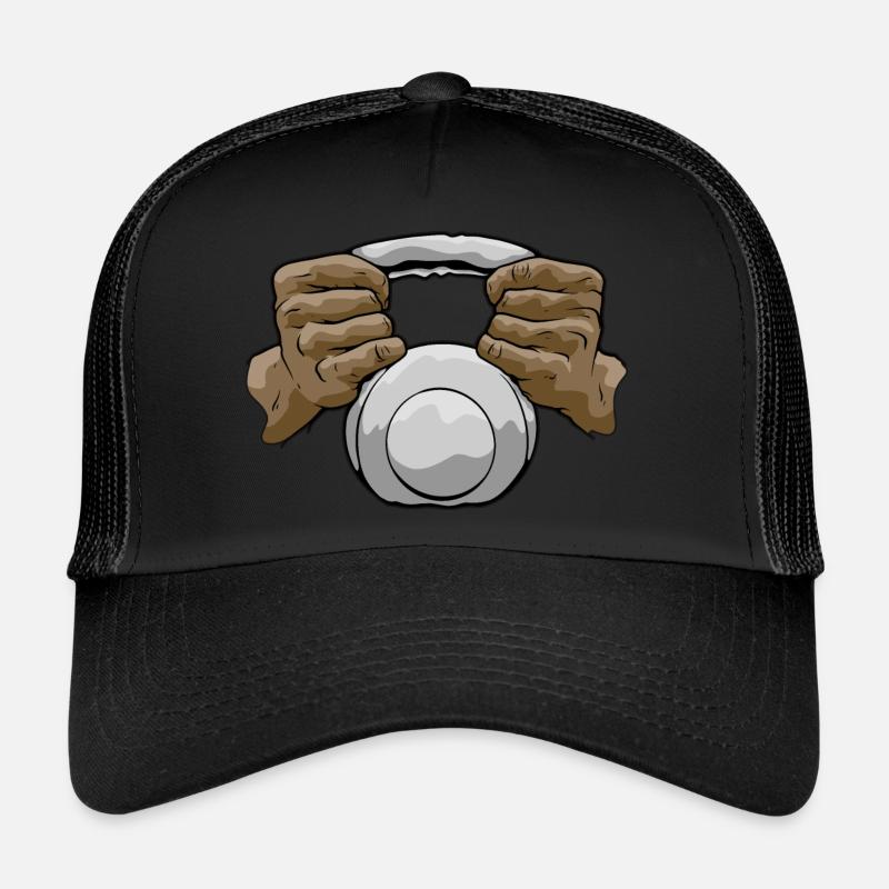 Bodybuilder Leg Day Kettlebells Entraînement en force Casquette trucker 