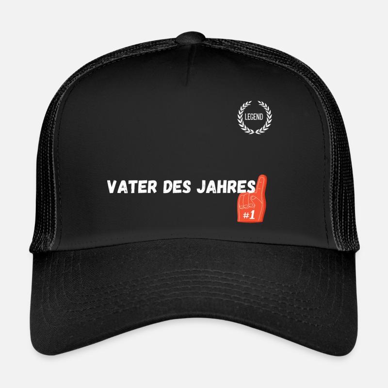 Vater des Jahres - Trucker Cap - Schwarz/Schwarz