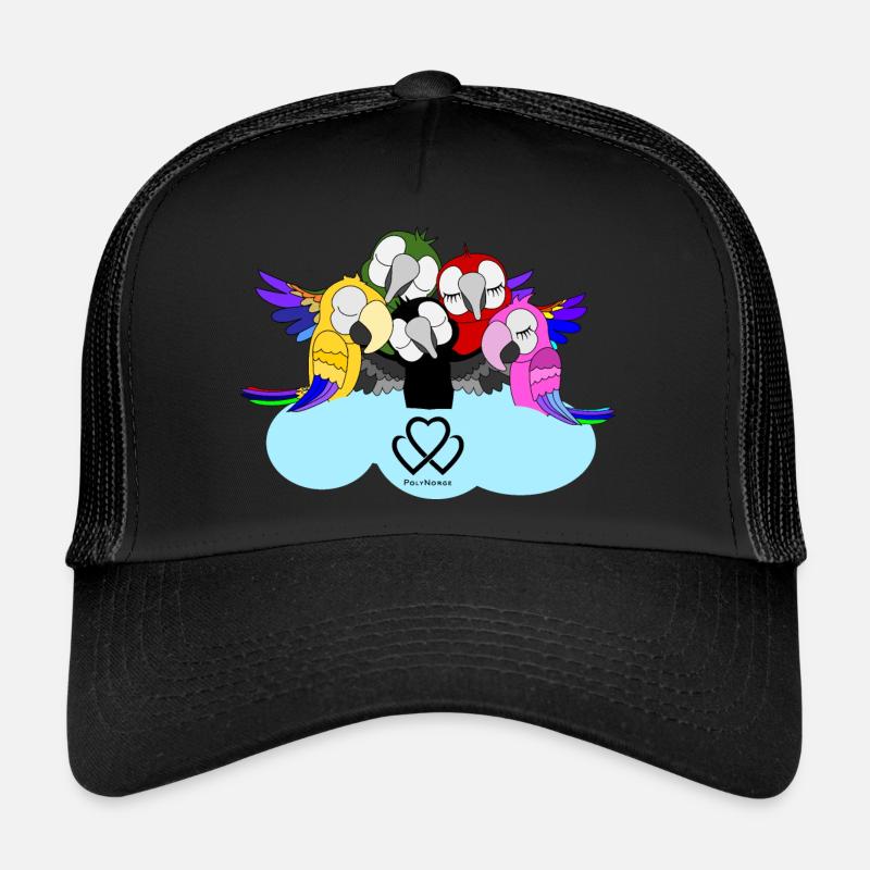 Logo perroquet PolyNorge Casquette trucker 