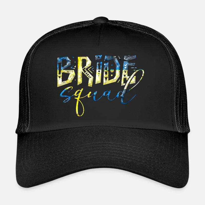 Braut Braut Hochzeit Junggesellenabschied Brautjungfernabschied - Trucker Cap - Schwarz/Schwarz
