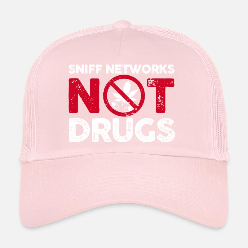 Réseaux de reniflage pas de médicaments Conception pour une sécurité informatique Casquette trucker 