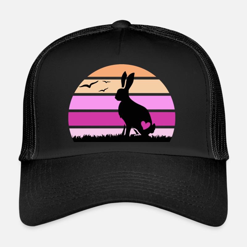Rabbit "happy knocker hops" rabbit ear Trucker Cap