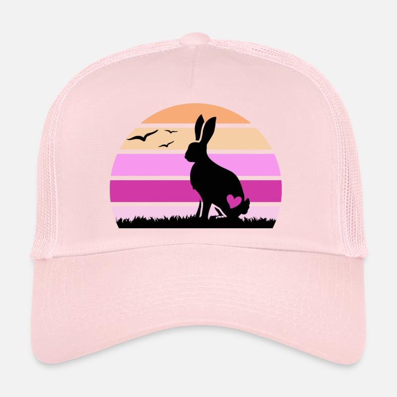 Rabbit "happy knocker hops" rabbit ear Trucker Cap