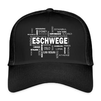 Eschwege Kassel Nordhessen Meine Stadt Dorf Heimat - Trucker Cap - Schwarz/Schwarz - Vorne
