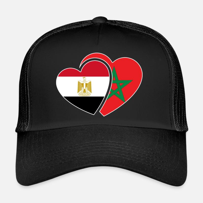 Maroc & Égypte - Casquette trucker  - noir/noir
