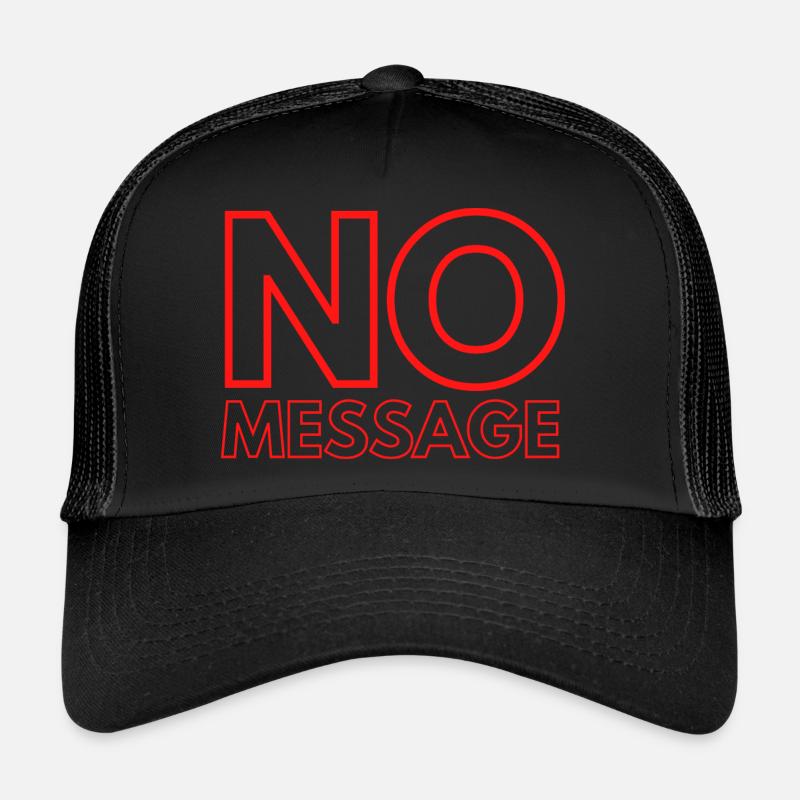 No Message red - Trucker Cap - Schwarz/Schwarz