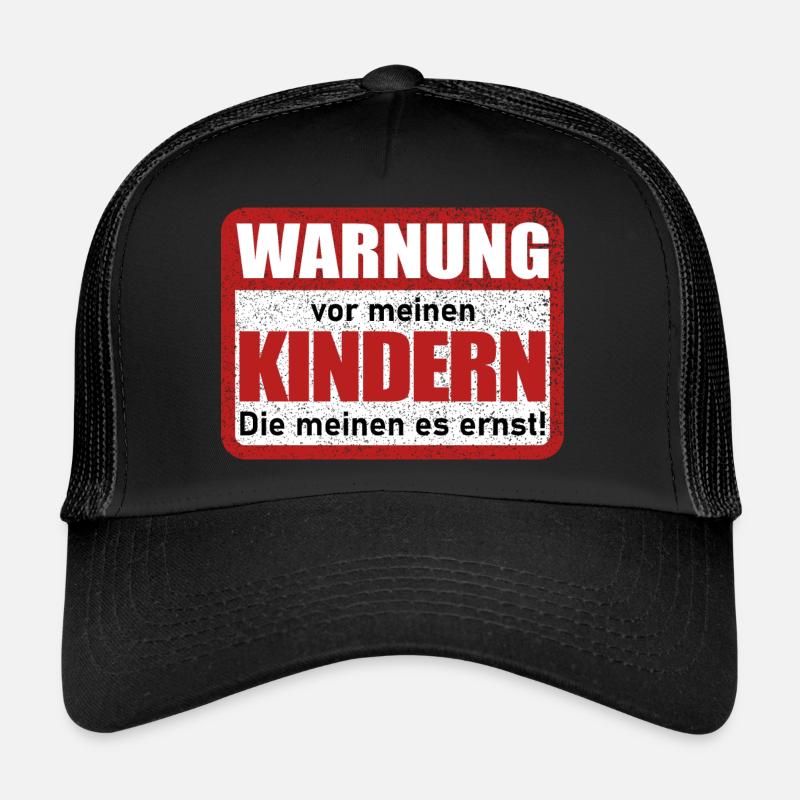 Warnung vor meinen Kindern Warnschild Lustig Trucker Cap