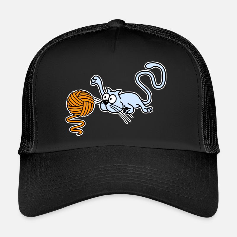 Chat jouant avec une balle Casquette trucker 