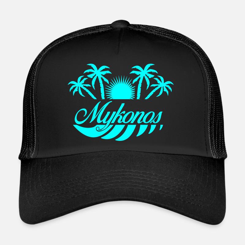 mykonos - Trucker Cap - Schwarz/Schwarz