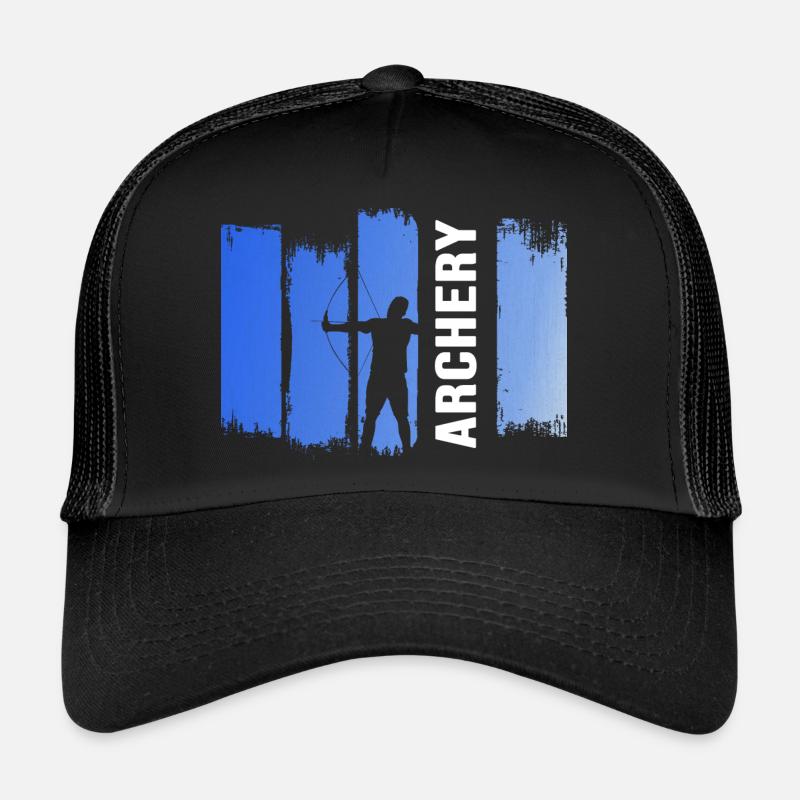 Bogenschütze mit Pfeil und Bogen Zielscheibe Trucker Cap