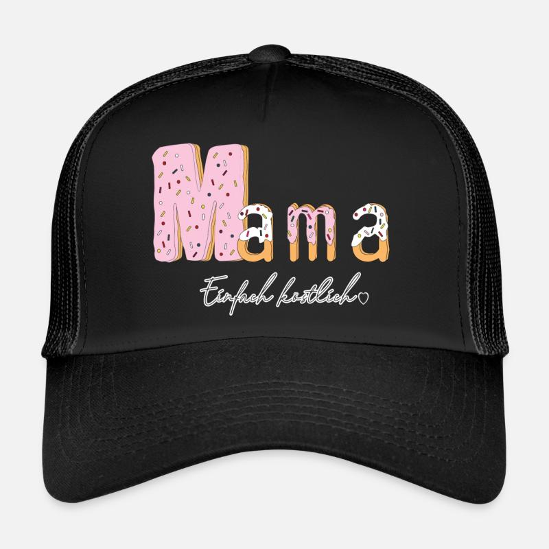 Mama einfach köstlich Cake - Trucker Cap - Schwarz/Schwarz