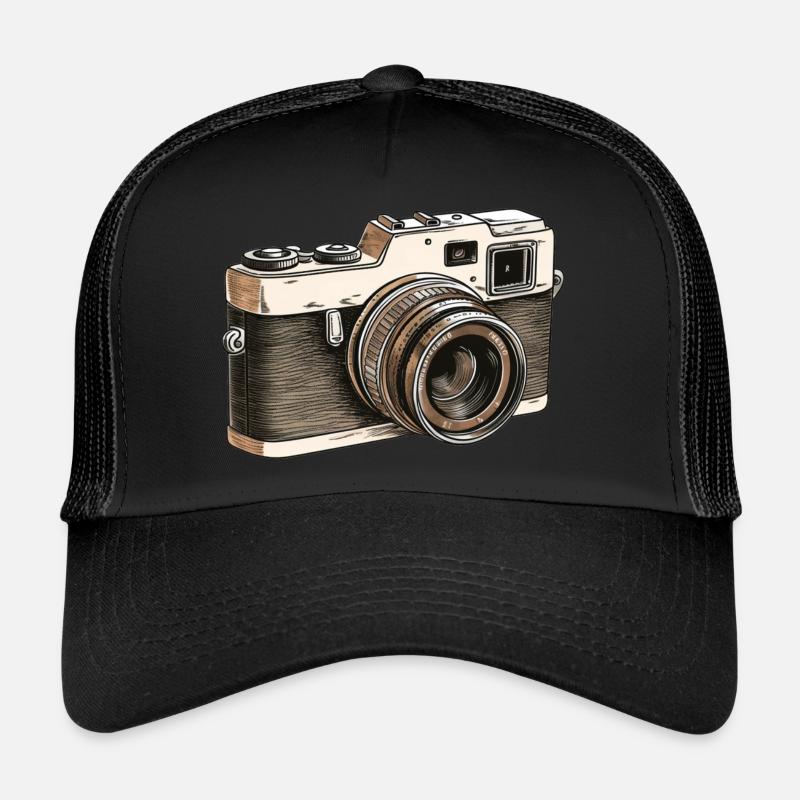 Dessin rétro de caméra Casquette trucker 