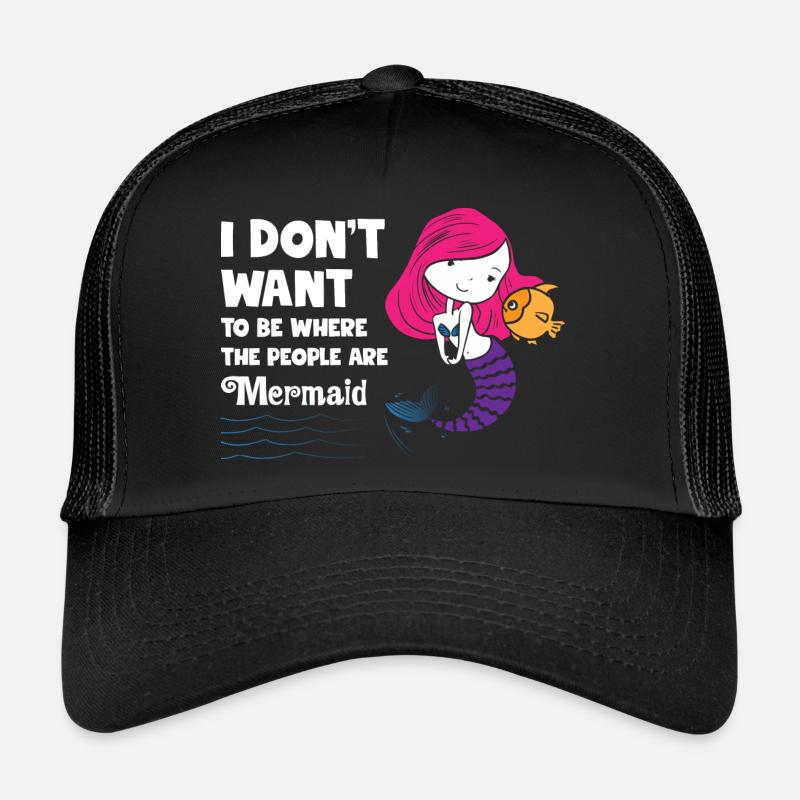 Mermaid - Trucker Cap - black/black