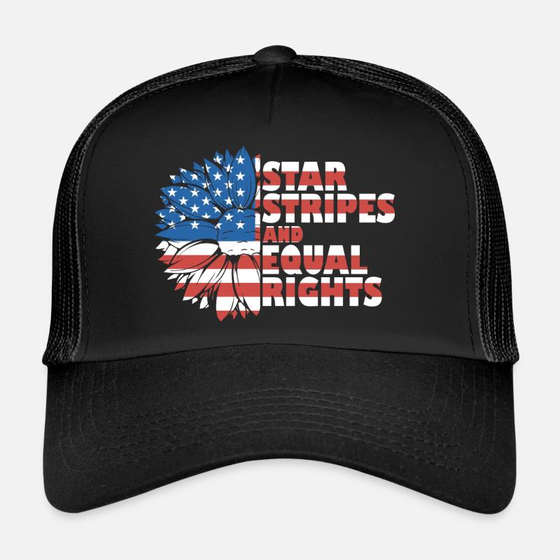 Rayures étoilées et égalité Casquette trucker 