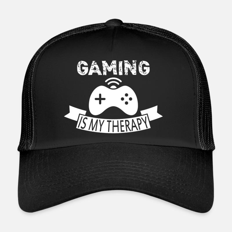 Gaming Therapie - Trucker Cap - Schwarz/Schwarz