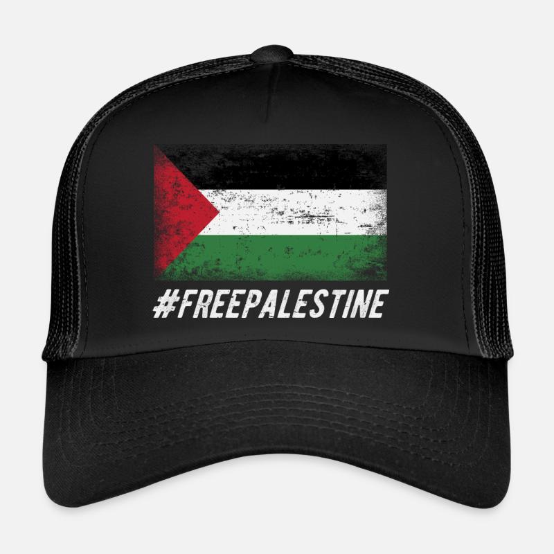 FREIER PALÄSTINA - Trucker Cap - Schwarz/Schwarz