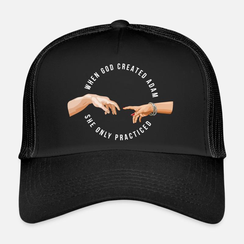 Adams Creation Feminist Edition - Trucker Cap - Schwarz/Schwarz