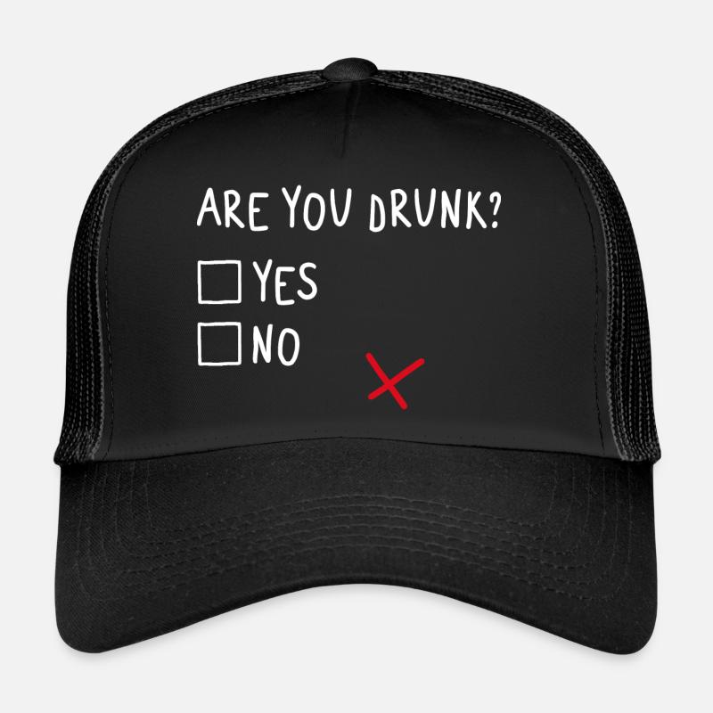 Bist du besoffen? Ja oder Nein? Lustiges Geschenk Trucker Cap