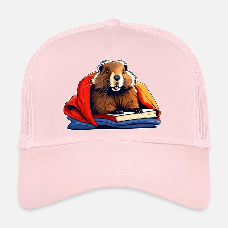 La lecture mignonne de la marmotte, c’est comme rêver Casquette trucker 