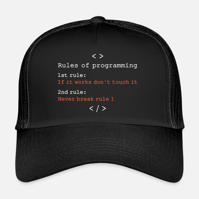 Règles de programmation Casquette trucker 