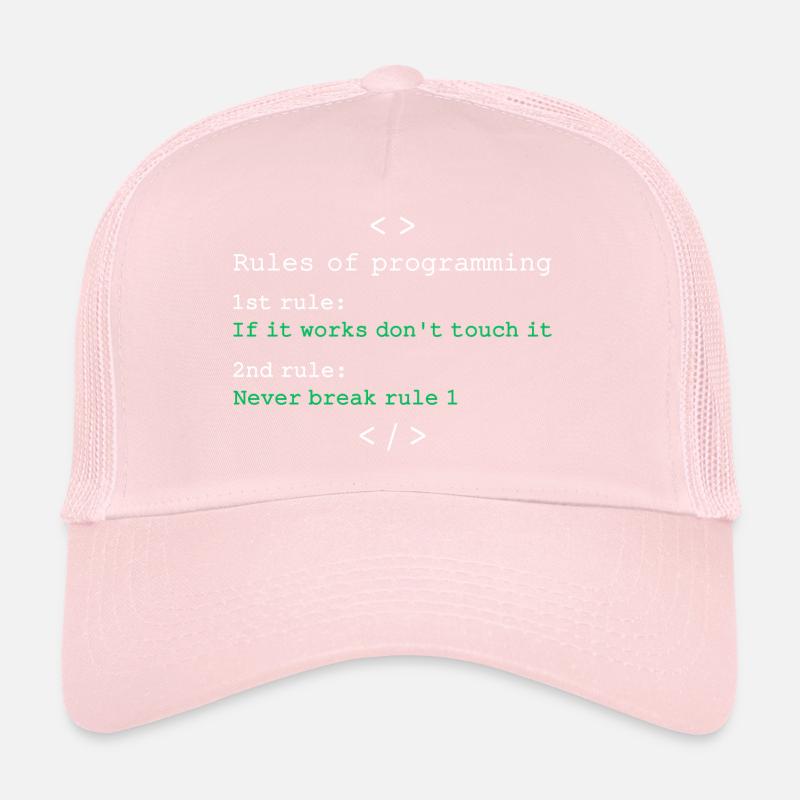 Règles de programmation Casquette trucker 