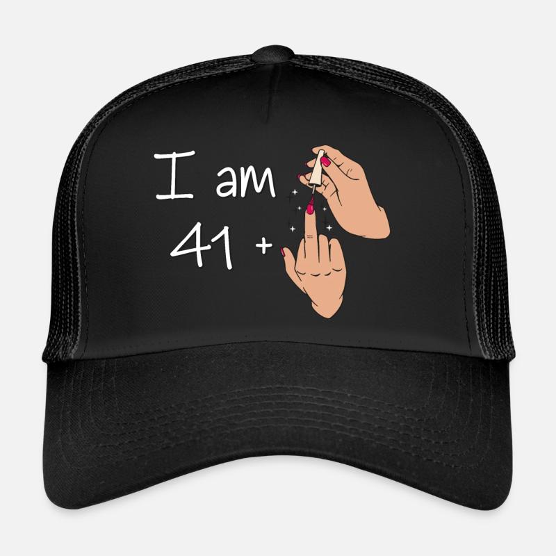 Ich bin 41 + 1 Mittelfinger Hemd Ich bin 41 plus, Trucker Cap