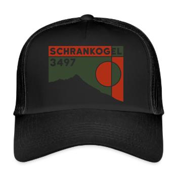 Schrankogel Tirol Hochtour Skitour Überschreitung - Trucker Cap - Schwarz/Schwarz - Vorne