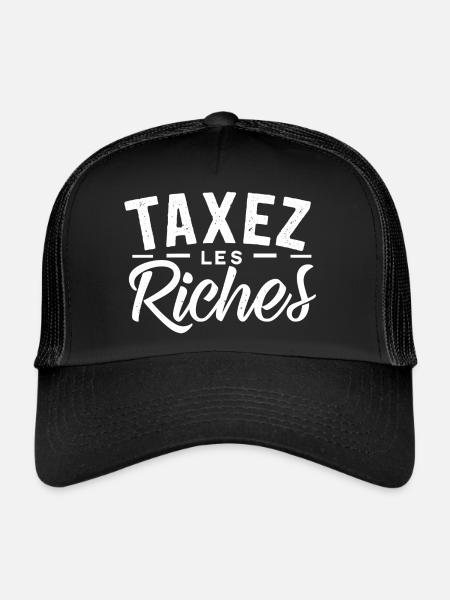 Taxez les riches - Casquette trucker  - noir/noir - Devant