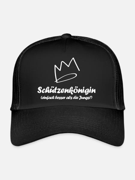 Schützenkönigin - Trucker Cap - Schwarz/Schwarz - Vorne