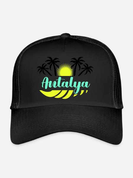 Antalya - Casquette trucker  - noir/noir - Devant