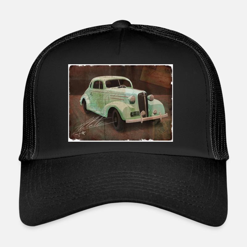 Oldtimer - Trucker Cap - Schwarz/Schwarz
