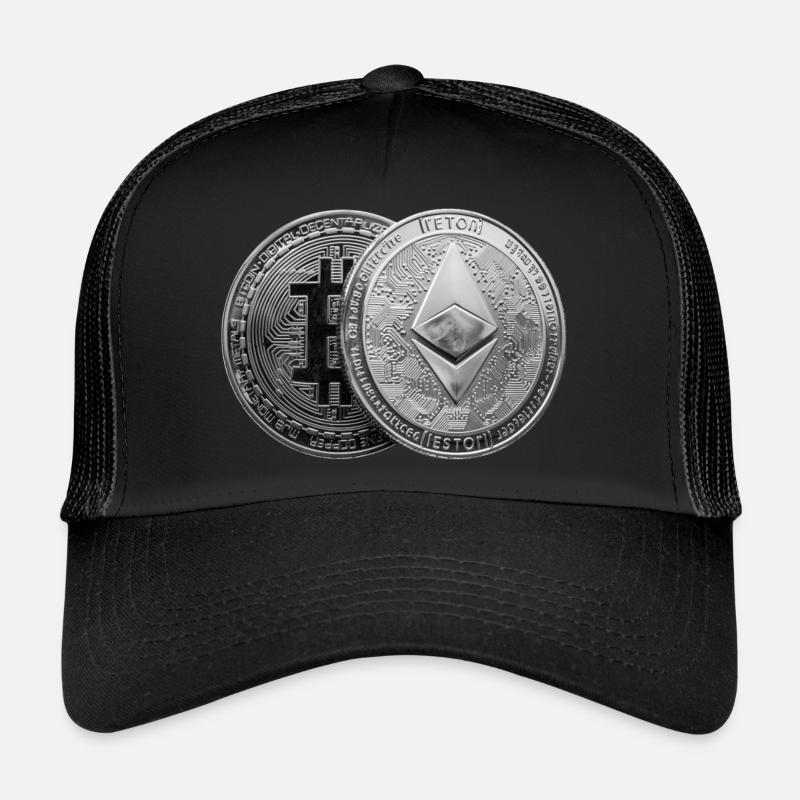 Crypto Symbols Shirts - Trucker Cap - black/black
